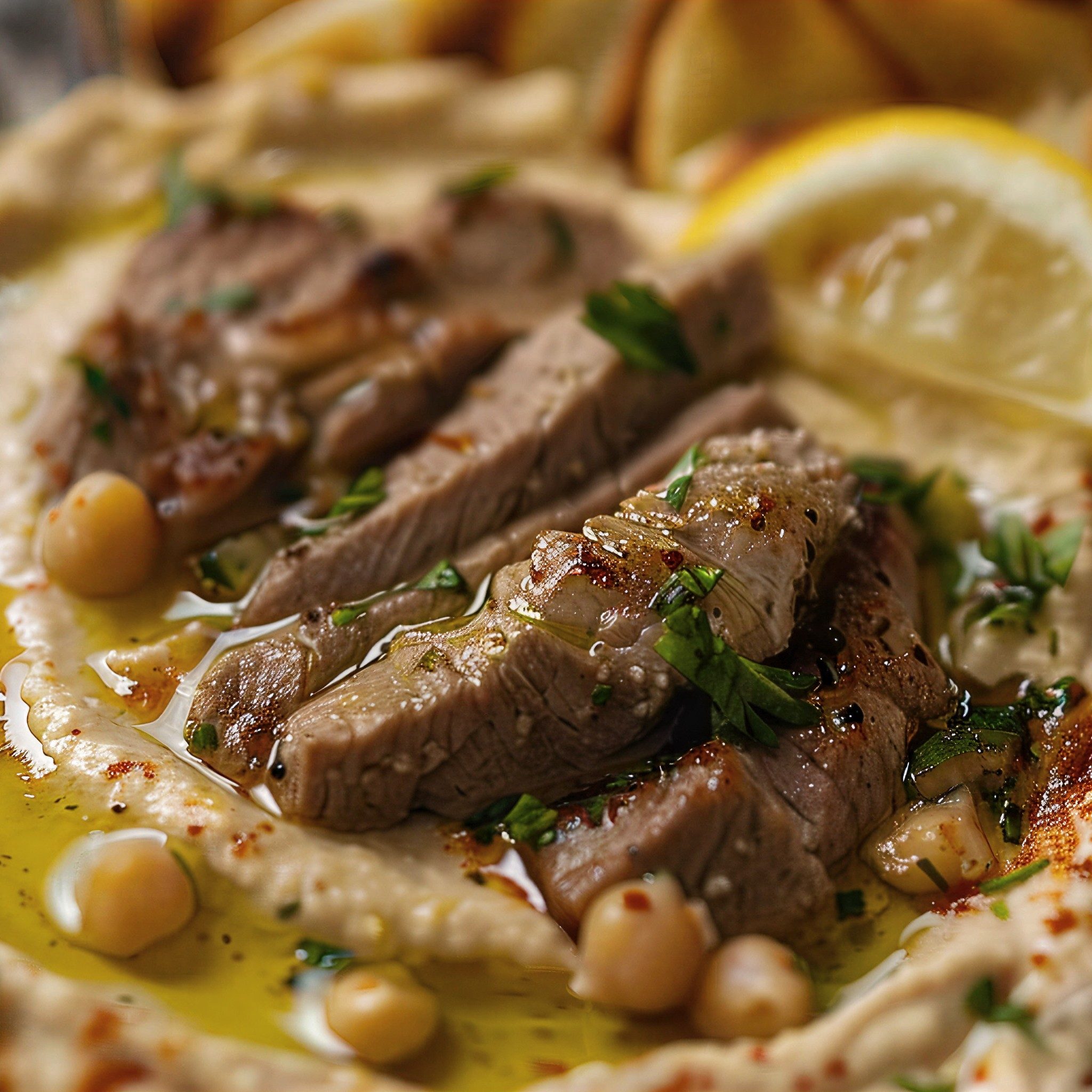 Hummus with Gyro.